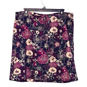 S.oliver Black Floral Print Skirt Size 14